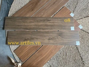 Gạch giả gỗ 200x1000mm màu xám đậm T08