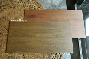 Gạch giả vân gỗ 60x120cm ốp thang bộ