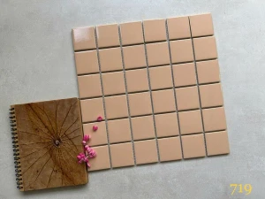 Gạch mosaic màu kem hồng ArtG719