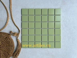 Gạch mosaic màu xanh lá ArtM373