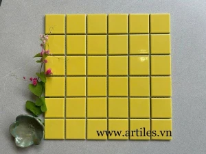Gạch mosaic vàng chanh ( vàng tươi) bóng