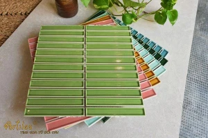 Gạch Stackbond (Mosaic que) xanh lá