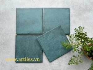 Gạch thẻ 150x150mm men mờ màu xanh dương 07M