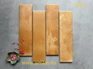 Gạch thẻ cam mờ phẳng S09