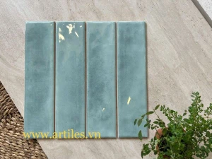 Gạch thẻ hiệu ứng bóng lượn màu xanh ArtP3