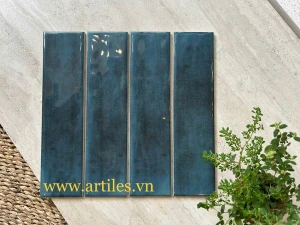 Gạch thẻ hiệu ứng bóng lượn màu xanh ArtP6