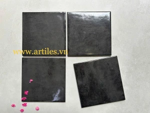 Gạch thẻ vuông đen bóng hiệu ứng 08G