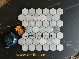 Mosaic đá tự nhiên hình lục giác