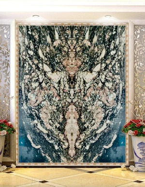 Tranh Đá Granite Màu Đen Ánh Xanh