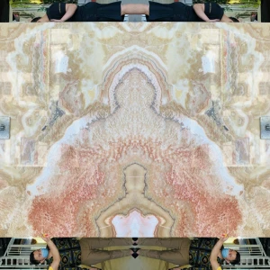 Tranh đá tự nhiên và đối xứng Bookmatch - HTB-6921