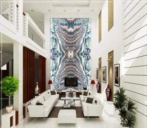 Tranh đá tự nhiên và đối xứng Bookmatch - HTB0420