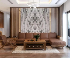 Tranh đá tự nhiên và đối xứng Bookmatch - HTB0820