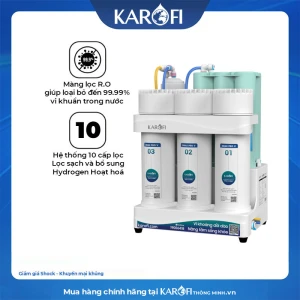 Máy lọc nước để gầm Karofi KAQ-U05 Pro 10 lõi Mẫu 2025