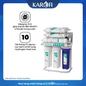 Máy lọc nước RO Karofi Livotec 216 10 lõi chân quỳ Sản xuất 2025