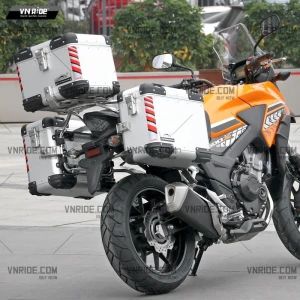 Bộ 3 thùng SIDE và thùng TOP TIBET kèm giá thùng LOBOO cho HONDA NX500/CB500X (bộ full kit)