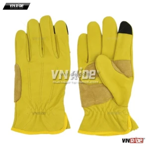 Găng tay da LUQI vàng