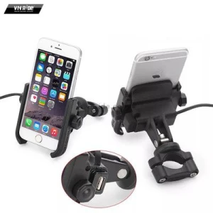 Giá đỡ điện thoại bắt ghi đông Motowolf tích hợp sạc USB 2A