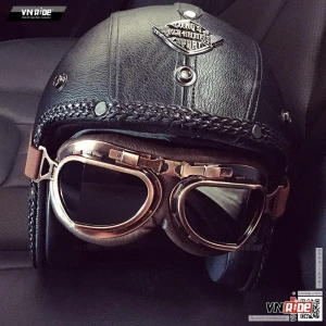 Mũ bảo hiểm 3/4 dáng CLASSIC bọc da hãng YSDL