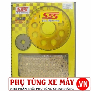 Bộ nhông sên dĩa hợp kim nhôm SSS cho Yamaha Exciter 150 / FZ150i