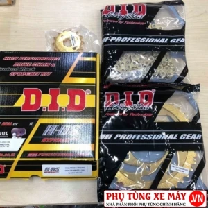 Nhông sên dĩa DID vàng cho Sirius Fi, Jupiter Fi - PHỤ TÙNG XE MÁY