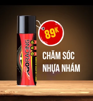 Chai xịt làm sạch dàn nhựa nhám, vỏ lốp xe GoRacing