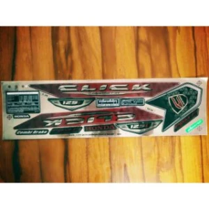 Bộ tem Click Thái 125 2017 màu đỏ nhập Thái