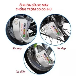 [Khóa Bánh Xe] Ổ khoá đĩa xe máy chống trộm có tiếng hú báo động, an tâm trên mọi nẻo đường