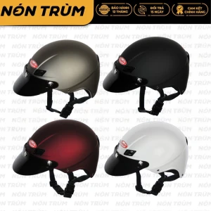 Nón bảo hiểm nửa đầu ANDES 109 gắn lưỡi trai màu đen chính hãng