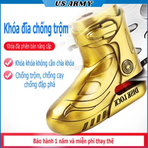 Ổ Khóa Đĩa Xe Máy US ARMY U567, Khóa Phanh Đĩa Chống Trộm, Chống Đập, Chống Cắt Dành Cho Xe Máy