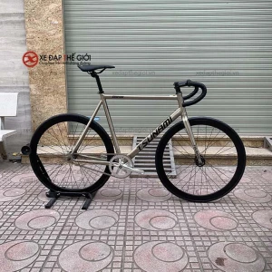 Xe đạp Fixed Gear Tsunami SNM100 màu titan vành nan