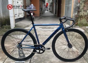 Xe đạp Fixed Gear Tsunami SNM100 màu xanh đổi màu vành nan