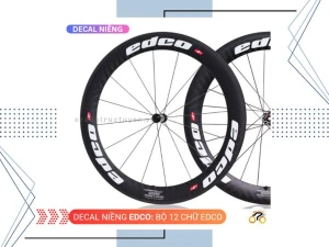 DECAL BÁNH XE - EDCO (1 BỘ 6 CHỮ)
