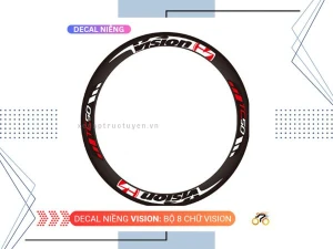 DECAL BÁNH XE - VISION TC50 (1 BỘ 4 CHỮ VISION 4 CHỮ TC50)