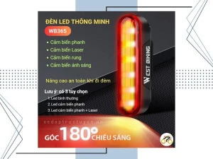 ĐÈN LED CỐT YÊN - WEST BIKING WB365 - MODEL CƠ BẢN - GẮN CỐT YÊN | DƯỚI YÊN (350mAh) - SẠC USB