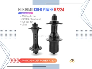 ĐÙM XE ĐẠP - COER POWER R7224 - 4 BẠC ĐẠN - ROAD - THẮNG CÀNG - LÍP THẢ - TRƯỚC 20L, SAU 24L (CẶP)