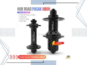 ĐÙM XE ĐẠP - HUB PASAK HB05 - ROAD - CỐI HG (NỔ TO) - 6 CÓC - BẠC ĐẠN - LÍP THẢ - 32L (CẶP)