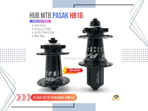 ĐÙM XE ĐẠP - HUB PASAK HB16 - MTB - CỐI HG (NỔ TO) - 6 CÓC - BẠC ĐẠN - THẮNG ĐĨA - LÍP THẢ