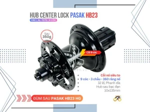 ĐÙM XE ĐẠP - HUB PASAK HB23 - MTB - CỐI HG (NỔ TO) - 9 CÓC - BẠC ĐẠN - THẮNG ĐĨA - LÍP THẢ