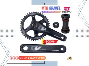 GIÒ DĨA XE ĐẠP GRAVEL - BCD96 - BOLANY GV450 - 42T - NHÔM CNC (KÈM CỐT RỖNG)