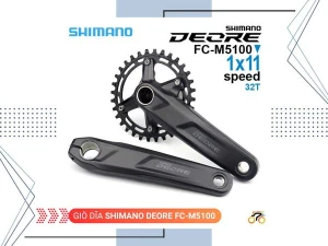 GIÒ DĨA XE ĐẠP MTB - SHIMANO DEORE FC M5100 - 32T - NHÔM (KHÔNG KÈM CỐT RỖNG)