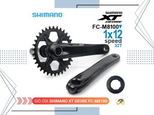 GIÒ DĨA XE ĐẠP MTB - SHIMANO DEORE XT FC M8100 - 32T - NHÔM (KHÔNG KÈM CỐT RỖNG)
