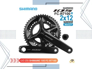 GIÒ DĨA XE ĐẠP ROAD - SHIMANO 105 FC R7100 - 36-52T - 12S - NHÔM (KHÔNG KÈM CỐT RỖNG)