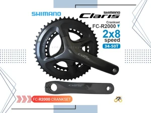 GIÒ DĨA XE ĐẠP ROAD - SHIMANO CLARIS FC R2000 - 34-50T - NHÔM (KHÔNG KÈM CỐT RỖNG)