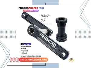 GIÒ KHÔNG DĨA XE ĐẠP - GXP - RACEWORK RK31 - NHÔM CNC (KÈM CỐT RỖNG)