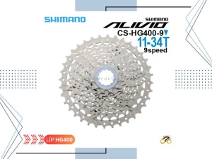 LÍP XE ĐẠP MTB - SHIMANO ALIVIO 9S HG400-9 / 11-34T - KIỂU THẢ / MÀU BẠC (9 TỐC ĐỘ)