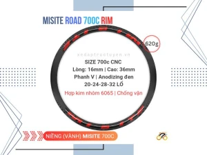 NIỀNG XE ĐẠP 700c - MÁ PHANH - 3.6cm - MISITE - 32L