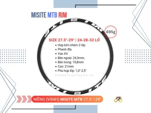 NIỀNG XE ĐẠP MISITE 27.5 MTB - THẮNG ĐĨA - 28L