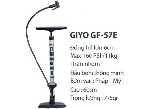 ỐNG BƠM XE ĐẠP - BƠM SÀN GIYO GF-57E - ĐỒNG HỒ (ỐNG NHÔM)