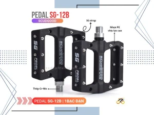 PEDAL XE ĐẠP - BÀN ĐẠP SCUDGOOD SG-12B - 1 BẠC ĐẠN (NHỰA)