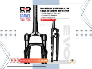 PHUỘC XE ĐẠP GRAVEL 700c - RUDY 2024 - HƠI - THẮNG ĐĨA